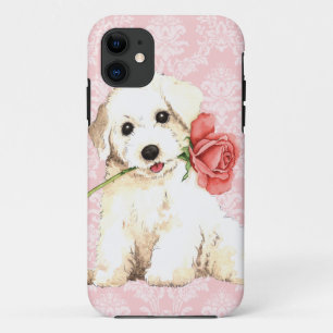 Valentijn Roos Bichon iPhone 11 Hoesje