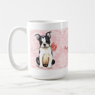 Valentijn Roos Boston Terrier Koffiemok