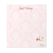 Valentijn Roos Bull Terrier Notitieblok (Voorkant)