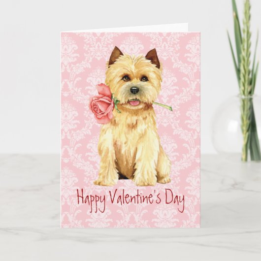 Valentijn Roos Caïro Terrier Holiday Kaart (Voorkant)