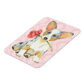 Valentijn Roos Cardigan Welsh Corgi Magneet (Linkerzijde)