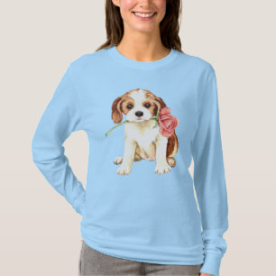 Valentijn Roos Cavalier Long-hoeve T-Shirt