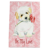 Valentijn Roos Coton de Tulear Medium Cadeauzakje (Achterkant)