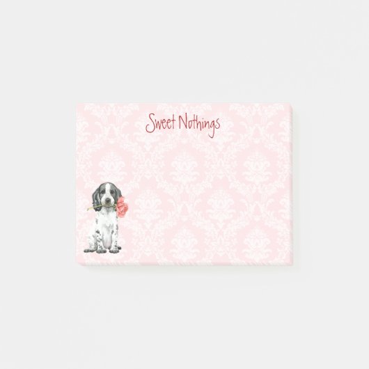 Valentijn Roos English Cocker Spaniel Post-it® Notes (Voorkant)