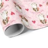 Valentijn Roos English Springer Cadeaupapier (Rol Hoek)