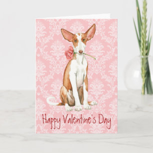 Valentijn Roos Ibizan Hound Feestdagen Kaart
