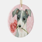 Valentijn Roos Italiaans Goudsher Keramisch Ornament (Rechts)