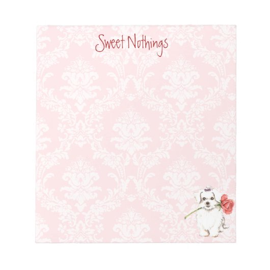 Valentijn Roos Maltese Notitieblok (Voorkant)