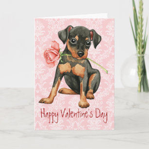 Valentijn Roos Min Pin Feestdagen Kaart