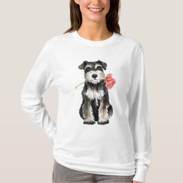 Valentijn Roos Mini Schnauzer T-shirt