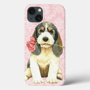 Valentijn Roos Petit Basset Griffon Vendeen iPhone 13 Hoesje