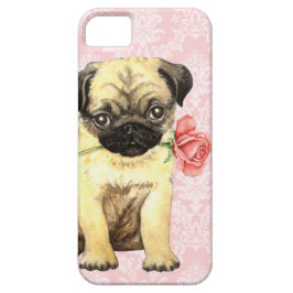 Valentijn Roos Pug iPhone 11 Hoesje