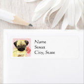 Valentijn Roos Pug Etiket (Insitu)