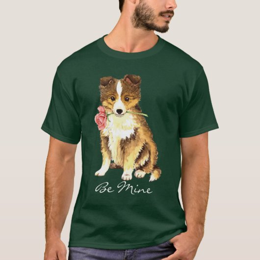 Valentijn Roos Sheltie T-shirt (Voorkant)