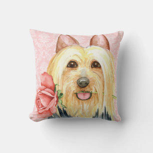 Valentijn Roos Silky Terrier Sierkussen
