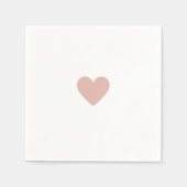Valentijn Roze Hart Servet (Voorkant)