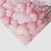 Valentijn roze hartballonnen op een boom tissuepapier (Detail)