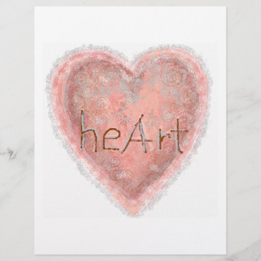 Valentijn Roze Heart Flyer (Voorkant)