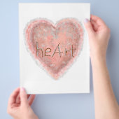 Valentijn Roze Heart Flyer (Hand)