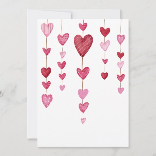 Valentijn Roze Rood Hart Baby shower Kaart (Achterkant)