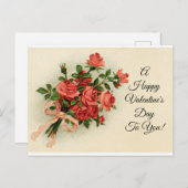  Valentijn Rozen Feestdagenkaart (Voorkant / Achterkant)