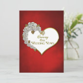 Valentijn/Rozen - Reneing Wedding Vows Invivitati Kaart (Staand voorkant)