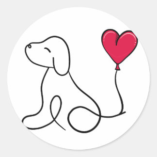 Valentijn’s Day Galentine’s Day Hondenfeest Ronde Sticker