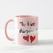 Valentijn’s The Bird’s Chirping - Roze Venster Roo Mok (Links)