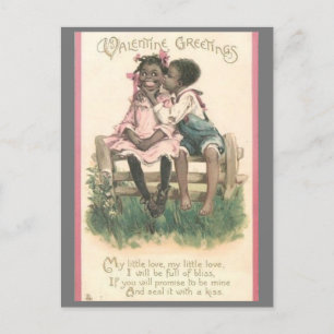 Valentijn schattig-Afrikaanse Paar Briefkaart