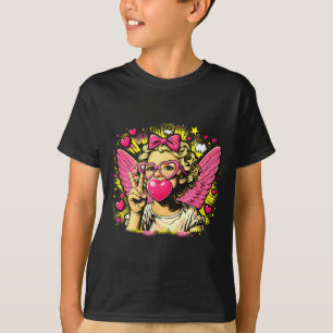 Valentijn Schattige Cupido Hart Engel Liefde Vakan T-shirt