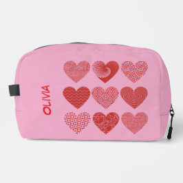 Valentijn schattige lieve liefde rode hart patroon toilettasje