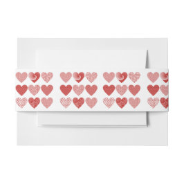 Valentijn schattige lieve liefde rode hart patroon uitnodigingen wikkel