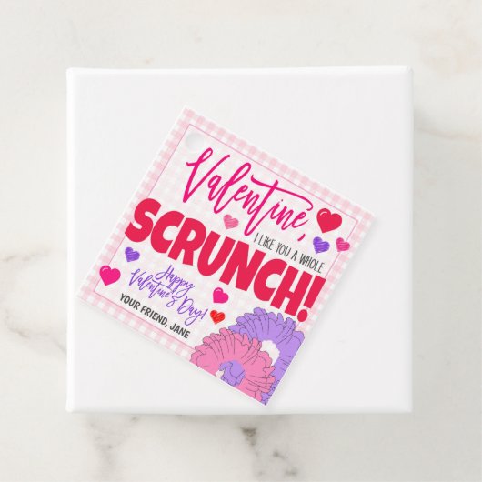 Valentijn Scrunchie Gift Label (In situ)