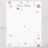 Valentijn Shabby Chic Polka Dot Briefpapier Paper (Voorkant)