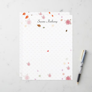 Valentijn Shabby Chic Polka Dot Briefpapier Paper