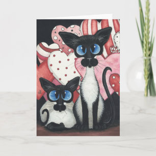 Valentijn Siamese Cat - Love x's Two Feestdagen Kaart