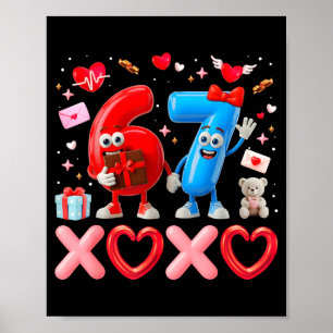 Valentijn Six Seven 67 Xoxo Ballon Gen Alpha Meme Poster
