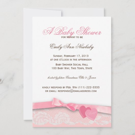 Valentijn Snoep Baby shower Kaart (Voorkant)