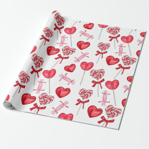 Valentijn Snoep   Hart lolly Cadeaupapier