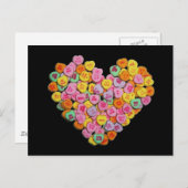 Valentijn Snoep harten hart Feestdagenkaart (Voorkant / Achterkant)