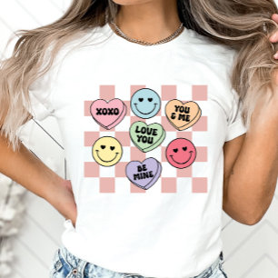 Valentijn Snoep Harten Shirt, conversatie hart T-shirt