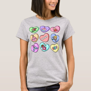 Valentijn Snoep Harten T-shirt