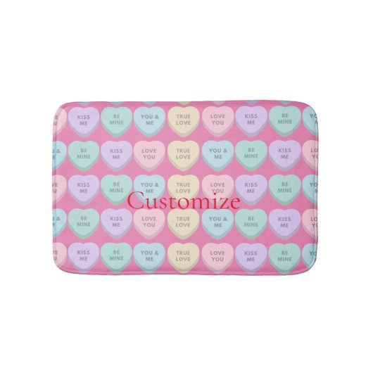 Valentijn Snoep Harten Thunder_Cove Badmat (Voorkant)
