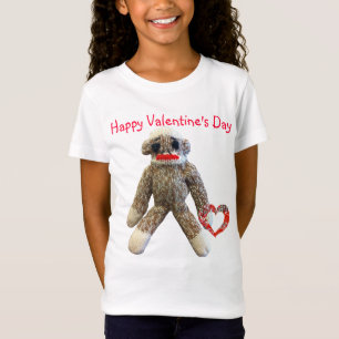 Valentijn Sock Monkey voor kinderen T-shirt