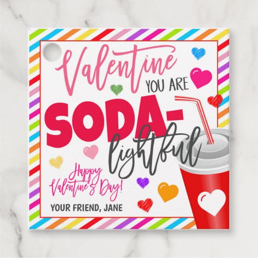 Valentijn Soda Gift Label (Voorkant)