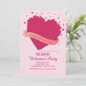 Valentijn Sprinkles Invitation Kaart (Staand voorkant)