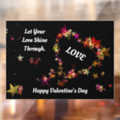 Valentijn Stars Heart Window Cling Raamsticker (Vel 2)