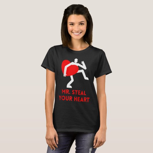 Valentijn Steal Your Heart Raglan T-shirt (Voorkant volledig)