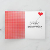 Valentijn Stick Figuur Meisje met Speech Bubble Kaart (Binnen)