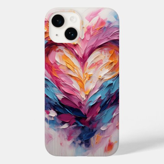 Valentijn Stralend Liefde Hart Splash Case-Mate iPhone Case (Achterkant)